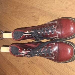 Dr. Martens Cherry Red Leather Boots
